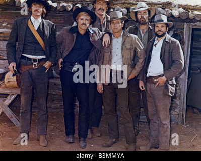 BUTCH CASSIDY und das SUNDANCE KID 1969 TCF Film mit Robert Redford in schwarz und Paul Newman Dritter von rechts Stockfoto