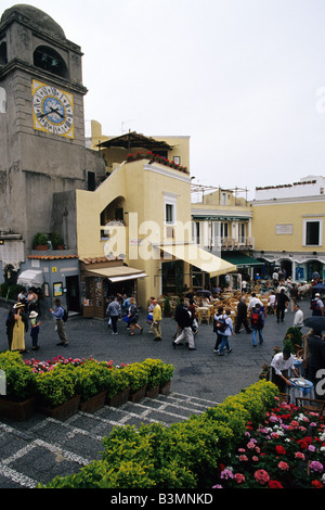 Italien Capri Piazza Umberto I auf der Insel Capri Stockfoto