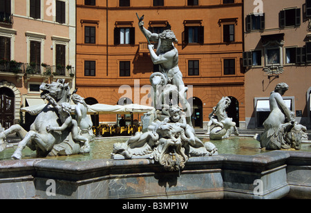 Italien Rom bunte Piazza Navona in Rom Stockfoto