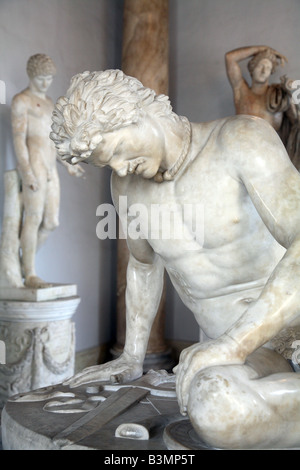 Der sterbende Gallier im Palazzo Nuovo in Rom-Italien Lazio Rom Statue Stockfoto