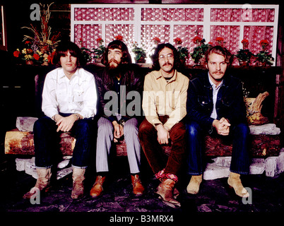 CREEDENCE CLEARWATER REVIVAL uns pop-Gruppe im April 1970 - siehe Beschreibung unten für Namen Stockfoto