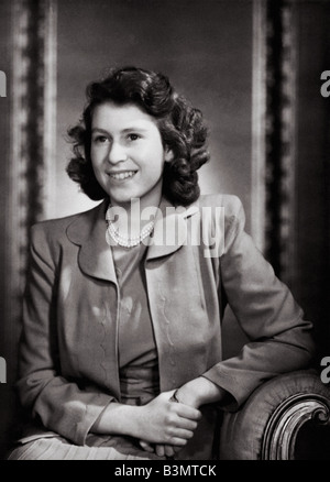 Prinzessin ELIZABETH (später Königin Elizabeth II) über 1945 Stockfoto