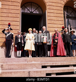 Königin ELIZABETH II auf ihrem Staatsbesuch in Italien im Jahr 1961 Stockfoto