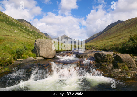 Das Glenrosa Wasser in Glen Rosa, Isle of Arran, North Ayrshire, Schottland, Großbritannien. Stockfoto