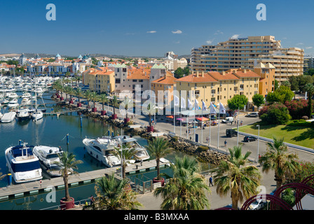 Portugal-die Algarve Vilamoura Marina zeigt Vila Galé Marina Hotel Stockfoto