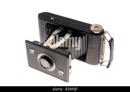 Alte Kodak-Kamera auf weiß Stockfoto