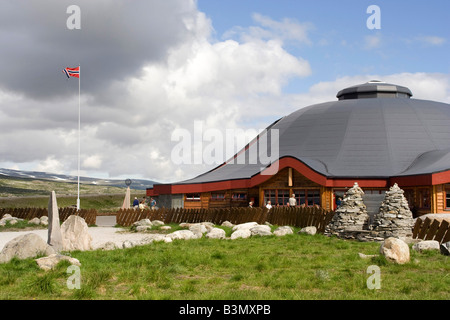 Der Polarkreis entfernt E6 Saltfjell Besucher Attraktion Norwegen Norge Europa Skandinavien Stockfoto