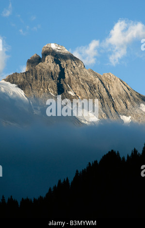 Gspaltenhorn, 3436 m hoch, Berner Alpen, oberhalb Mürren, Schweiz Stockfoto