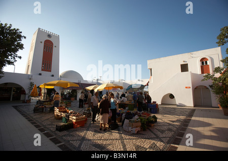 Gesamtansicht der Mercado Municipal in Albufeira Portugal Stockfoto