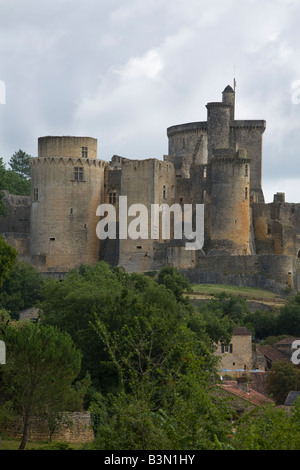 Schloss Bonaguil Lot et Garonne Aquitaine Frankreich Stockfoto