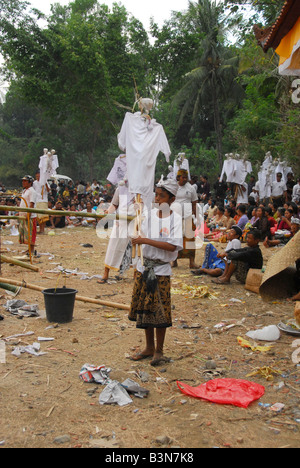 Feuerbestattung-Zeremonie, Bali, Republik von Indonesien Stockfoto