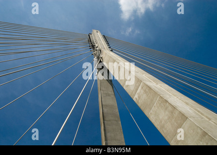 Fusse Brücke Warschau Stockfoto