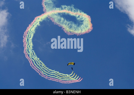 US Army Golden Knights - die Vereinigte Staaten Armee-Fallschirm-Team Stockfoto