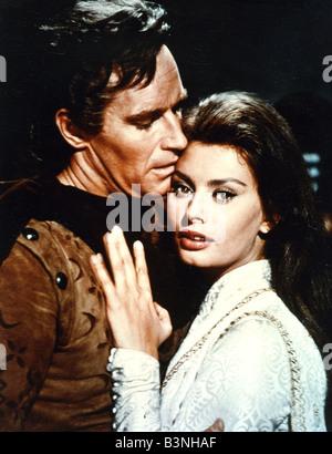 EL CID 1961 Samuel Bronston Film mit Charlton Heston und Sophia Loren Stockfoto