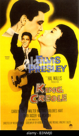 KING CREOLE Poster für 1958 Paramount Film mit Elvis Presley und Carolyn Jones Stockfoto