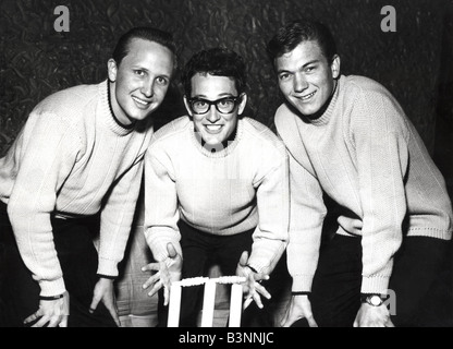 BUDDY HOLLY AND THE CRICKETS US-Popgruppe backstage bei der London Trocadero 1958 Stockfoto