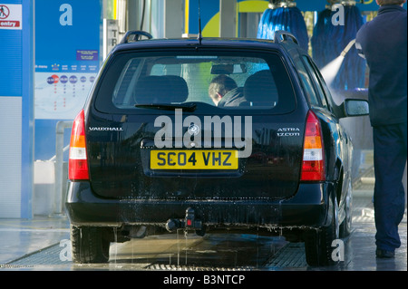 Eine Autowaschanlage in Carlisle Cumbria UK Stockfoto