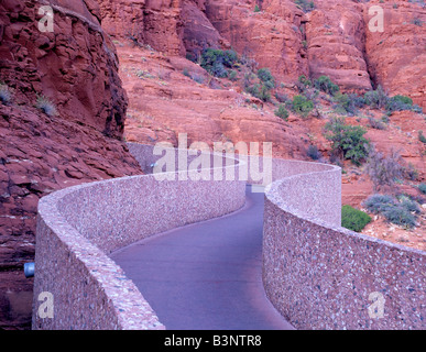 Rampe führt zur Kapelle des Heiligen Kreuzes Sedona Arizona Stockfoto