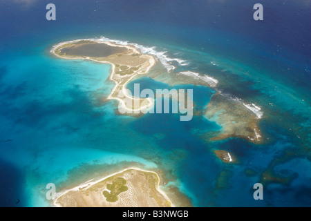 Luftaufnahme von Los Roques Stockfoto