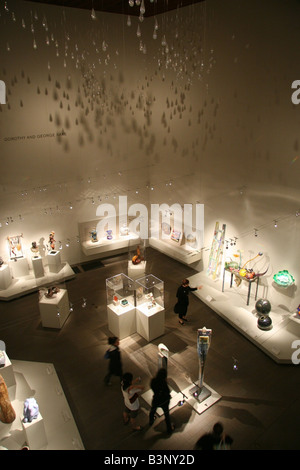 Glas-Ausstellung im de Young Museum Fine Arts Museums of San Francisco, Kalifornien. Stockfoto