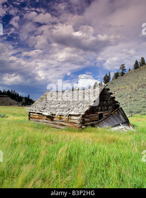 Verlassene Pionier Kabine in der Nähe von Verbrennungen Oregon Stockfoto