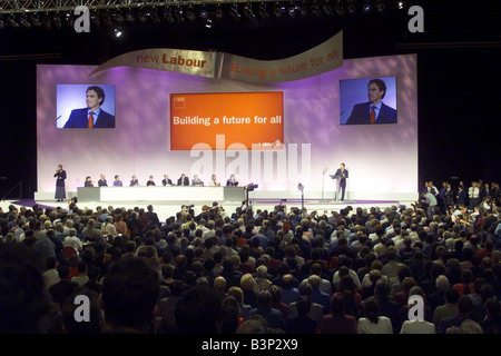 Tony Blair macht seiner Rede während der Labour-Parteitag im September 2000 Stockfoto