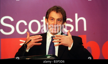 Premierminister Tony Blair November 1998 an Arbeitskräften Gala-Dinner in Glasgow Stockfoto