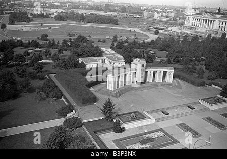 Deutschland-Mauerbau August 1961 Aeriel Szene der Berliner Mauer Stockfoto