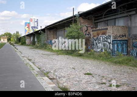 Eine geschändeter alte Fabrik in Berlin Deutschland Stockfoto