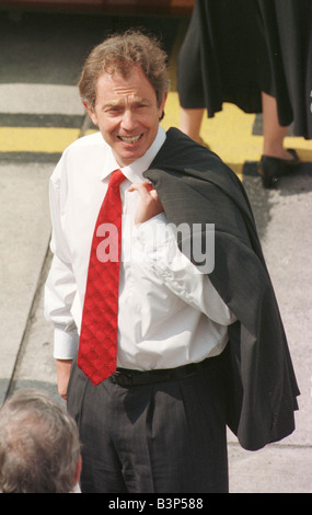 Tony Blair Südafrika besuchen Januar 1999 bei einem Rundgang in Johannesburg Stockfoto