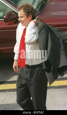 Premierminister Tony Blair bei seinem Besuch in Südafrika Johansburg 1998 Stockfoto