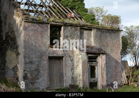 verlassene zerstörten alten irischen Bauernhaus Grafschaft down Northern Irland Stockfoto