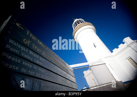 Malerische Cliff Walk und Leuchtturm, Byron Bay, Cape Byron, New South Wales, Australien Stockfoto