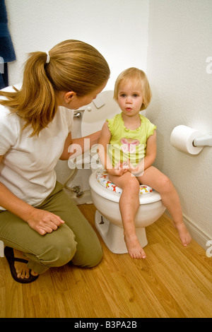 Kalifornien Toilettentraining zählt ein Kind s prägendste Veranstaltungen Stockfoto