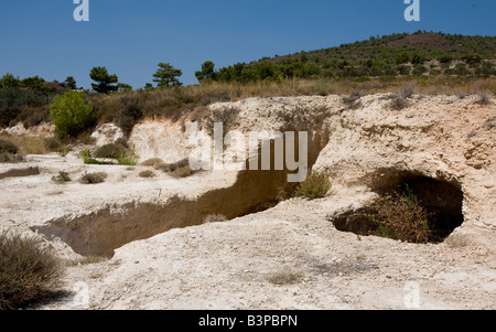 Mykenischen Friedhof in der Nähe von Lardos Rhodos griechische Inseln Hellas Stockfoto