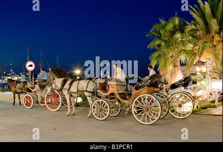 Bespannten Wagen, Spetses griechische Inseln Griechenland Stockfoto