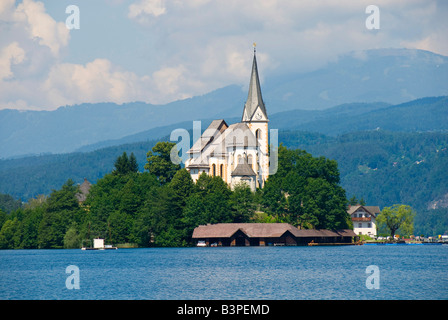 St. Primus und Felician Pfarrkirche in Maria Wörth am Wörthersee, Kärnten, Österreich, Europa Stockfoto