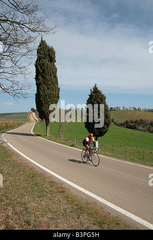 Landschaft, Localit Montecucco, Cinigiano, Monte Amiata Gebiet, Toskana, Italien Stockfoto