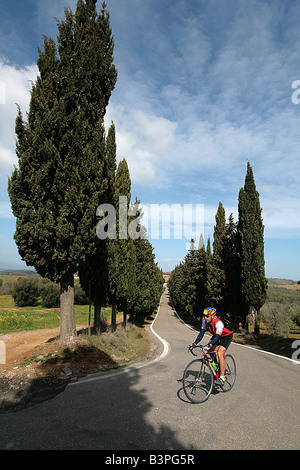 Landschaft, Localit Montecucco, Cinigiano, Monte Amiata Gebiet, Toskana, Italien Stockfoto