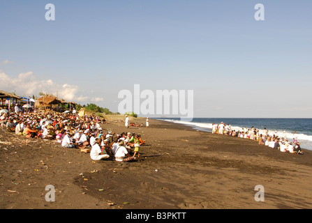 Feuerbestattung Zeremonie /final Ritual, Kusamba Beach, Bali, Republik von Indonesien Stockfoto