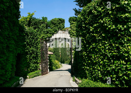 Eingang, Schloss von Duino, Duino-Aurisina, Friuli Venezia Giulia, Italien Stockfoto