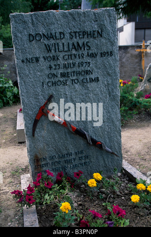 Friedhof für Mountain Climbers, Zermatt, Wallis, Schweiz, Europa Stockfoto