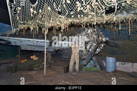 Texas Hill Country Fredericksburg National Museum des Pazifikkriegs weisen Darstellung Flugzeug Reparatur nach vorn operativen Basis Stockfoto