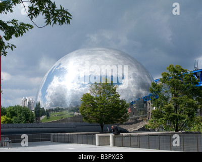 Geode Parc De La Villette Paris Stockfoto