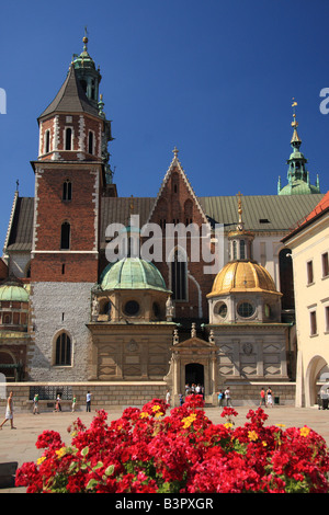 Das Schloss Wawel Komplex (dem alten Sitz der polnischen Könige), Krakau, Polen Stockfoto