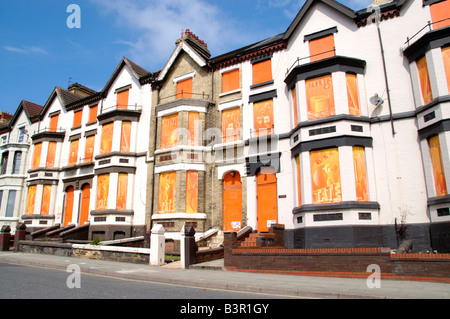 verfallenes Haus Liverpool 2008 Stadt von Kulturfestival Merseyside viktorianischen Haus Kunstwerk aussehen besser Sanierung um- Stockfoto