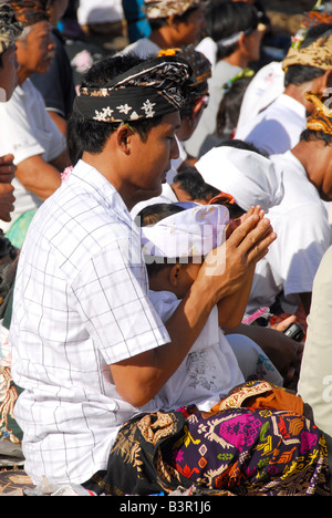 Feuerbestattung Zeremonie /final Ritual, Kusamba Beach, Bali, Republik von Indonesien Stockfoto