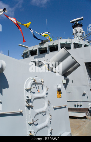 HMS Argyll Royal Navy Fregatte beim Tall Ships Race in Liverpool Juli 2008 in Huskisson Niederlassung Dock Stockfoto