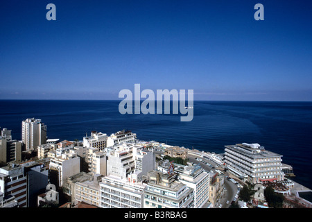 Libanon, Beirut vor 1970. Long Shot. Hotel St-Georges auf rechten Seite. Hotel war das Zentrum der Überflieger, Journalisten, Spione Stockfoto