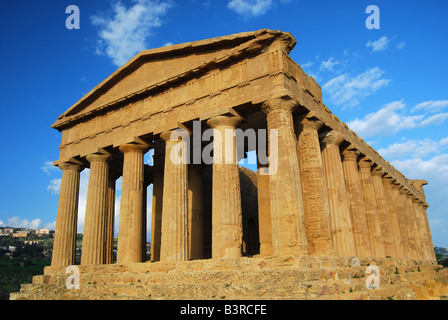 Detailansicht eines griechischen Tempels in Agrigento Sizilien Stockfoto